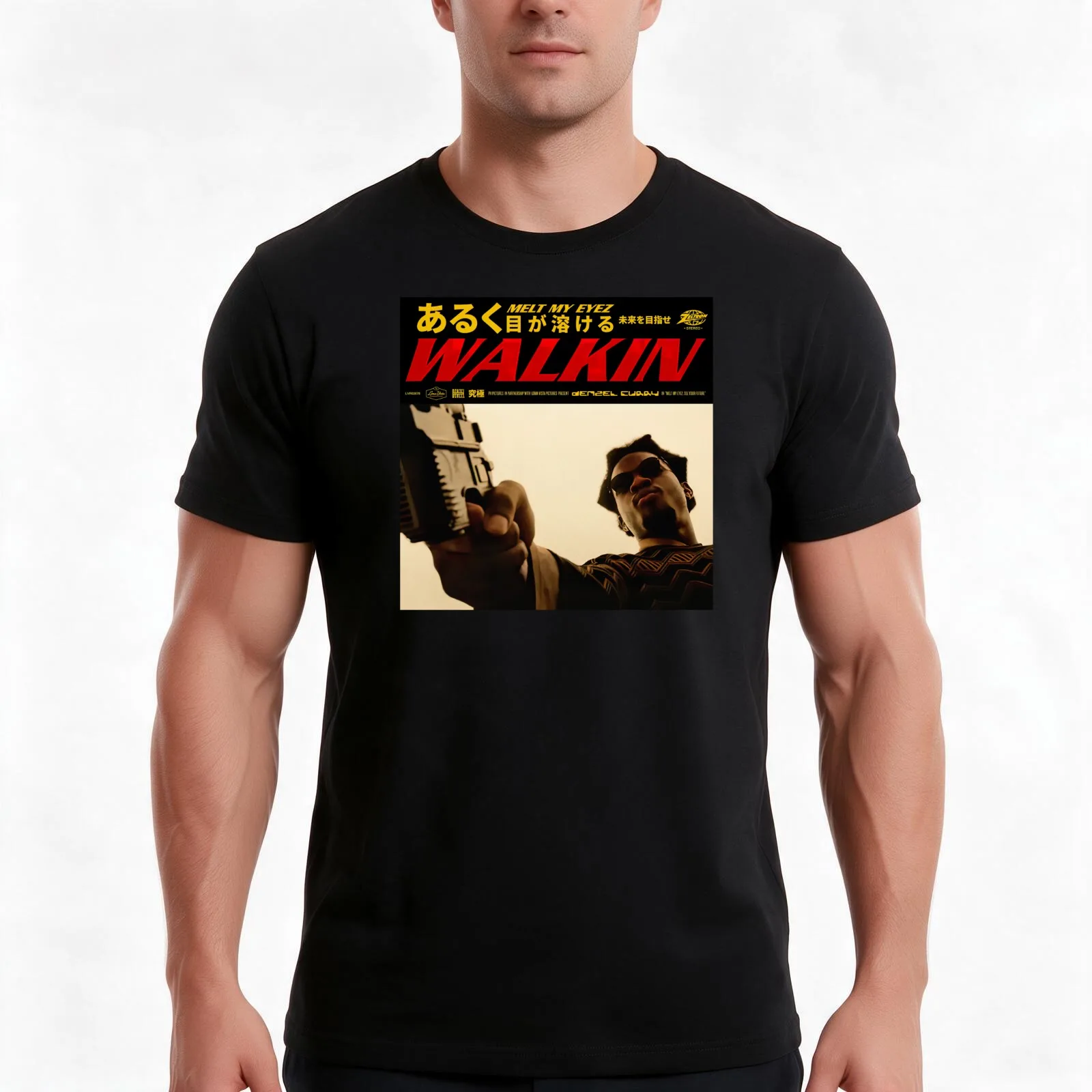 Walkin - Denzel Curry T-Shirt, Summer Casual Cotton Tee, Oversized Streetwear Tops, Vintage Graphic Print, Unisex Men Women