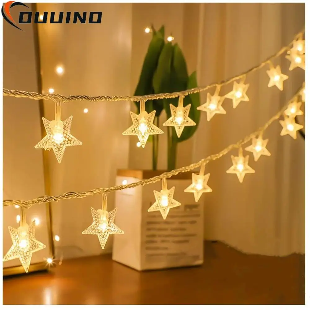 120 LED 10M Star Light String Twinkle Guirlandas USB EU Plug Natal Lamp Holiday Xmas Party Wedding Decorative Fairy Lights