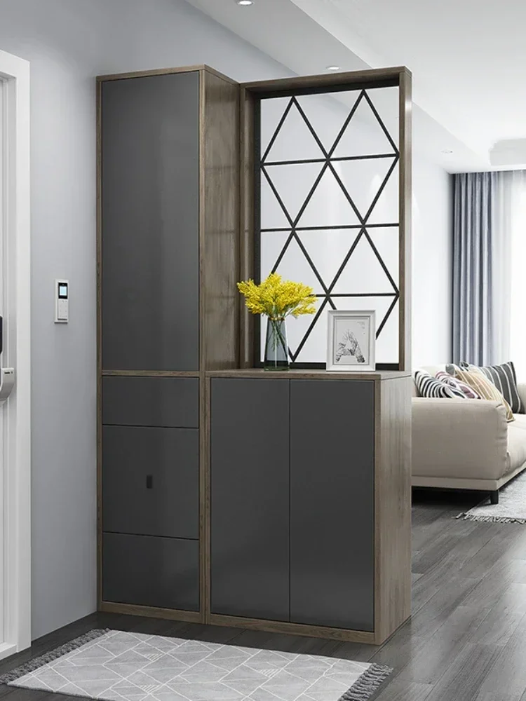 Entrance Cabinet Shoe Cabinet Dressing Mirror Shoe Changing Stool Unique Living Room Simple Modern Subareas Screens