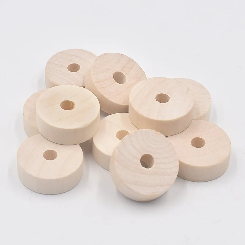 10pcs 30mm Wooden Wheels Craft Bulk Wood Wheels for Mini Christmas Tree Base DIY Model Cars Instrument Clamp Trucks Wind Chime