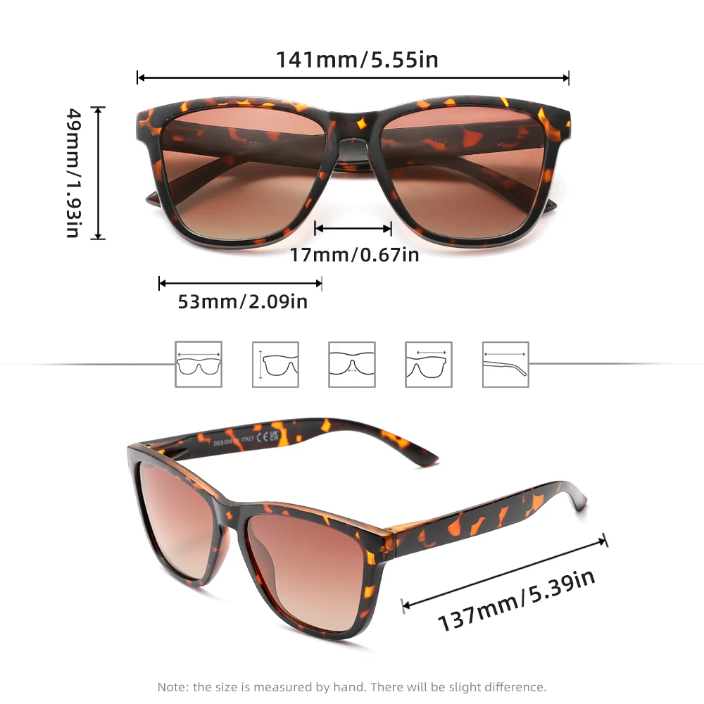 النظارات الشمسية المستقطبة الكلاسيكية الرجال النساء القيادة الصيد إطار مربع نظارات شمسية أنيقة الذكور UV400 النظارات في الهواء الطلق