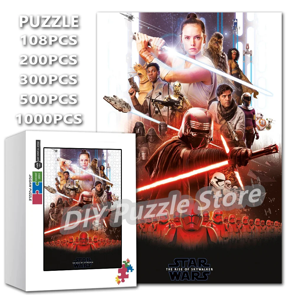 

Superhero Characters Puzzle Star-Wars Movies Jigsaw Puzzles Stress Relief Toys for Family Birthday Christmas Gifts with Boxs