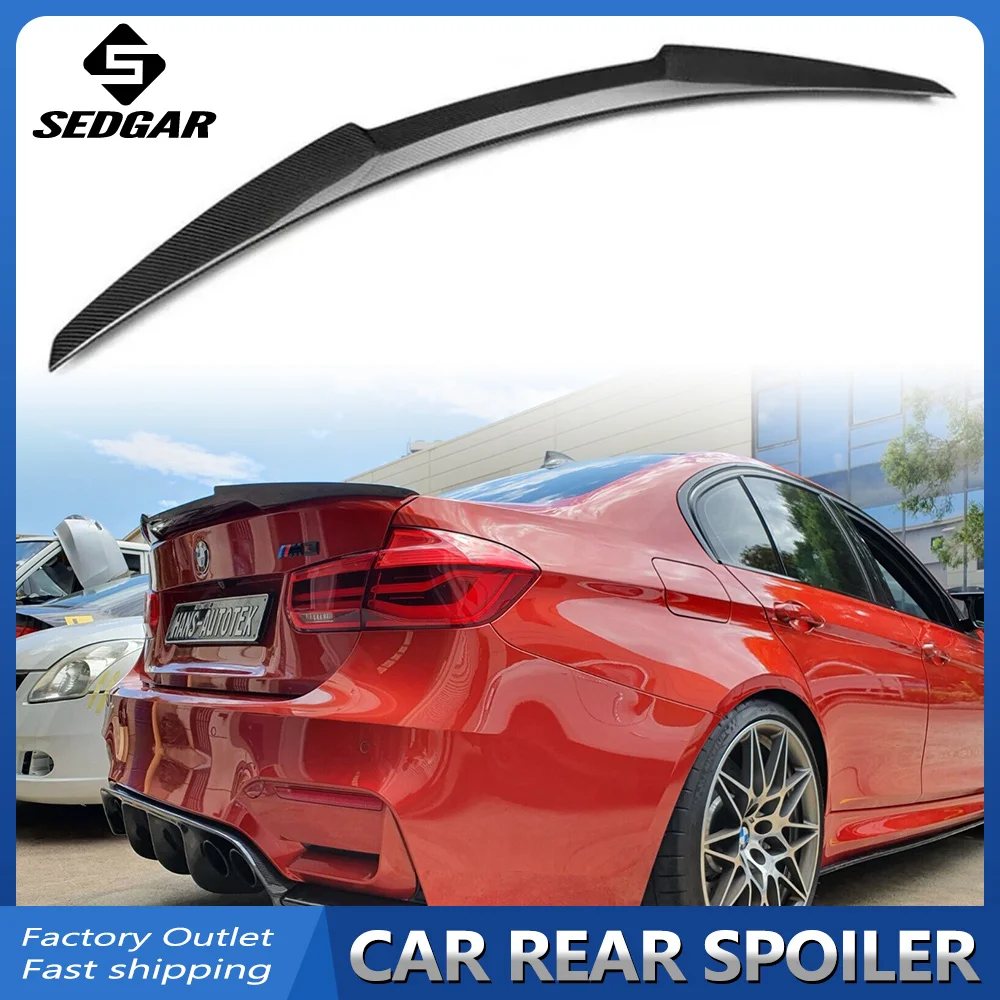 

F30 Spoiler Carbon Fiber M4 Style Rear Trunk Spoiler Boot Wing For BMW 3 Series F30 M3 F80 330i 320i 340i Sedan 2012-2018