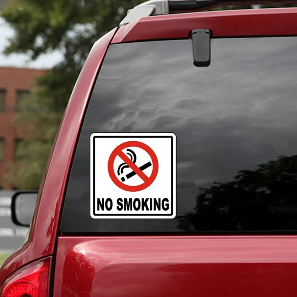 

6 шт. наклеек-знаков «Не курить», прочные, водонепроницаемые, устойчивые к царапинам, легко используемые, для украшения автомобиля, наклейки «Не курить»
