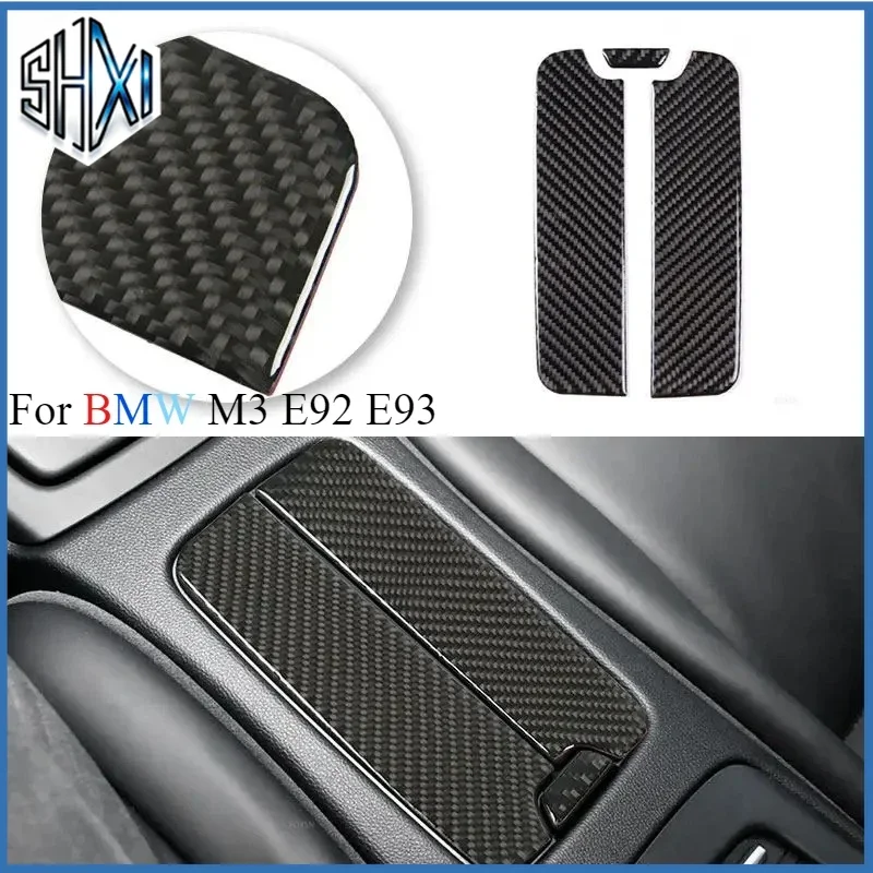 For BMW M3 E92 Coupe E93 convertible 2007‑2013 Carbon Fiber Car Interior Accessories Rear Seat Center Armrest Box Cover Trim