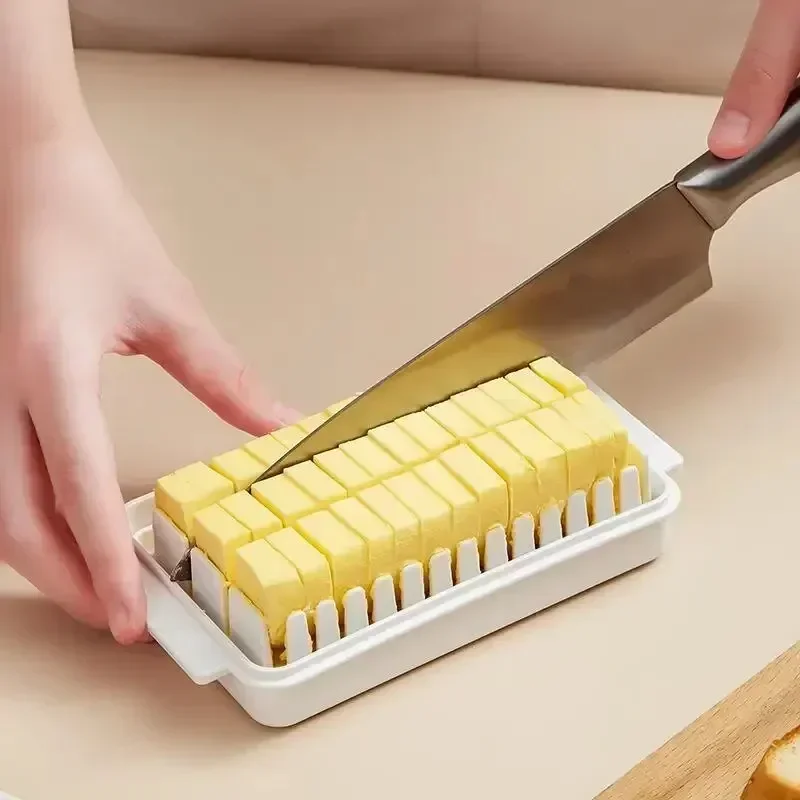 Transparenter Deckel, Buttertrennwand, Schneid-Aufbewahrungsbox, Butter, Käse, abnehmbarer, waschbarer Kühlschrank, Frischhaltebox