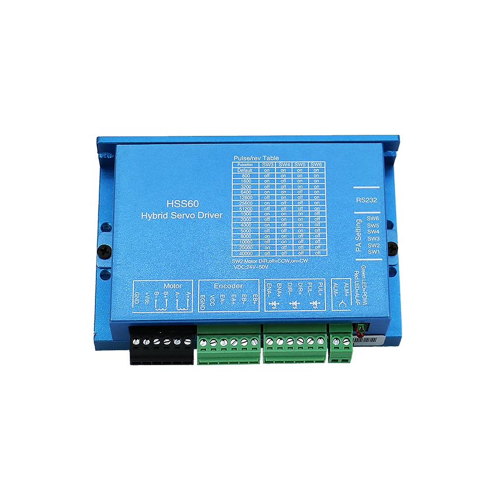 HLTNC 60HSE3N Closed-loop Motor HSS60 Driver RS323 Can Match With 350w Switching Power Supply Interface Board  Line Set