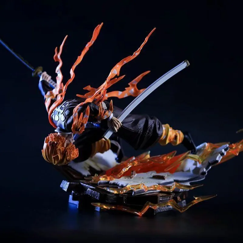 Demon Slayer Agatsuma Zenitsu อะนิเมะ Action Figures ของเล่นรูปปั้น Figurine Collection เดสก์ท็อปเครื่องประดับสําหรับของขวัญเด็ก