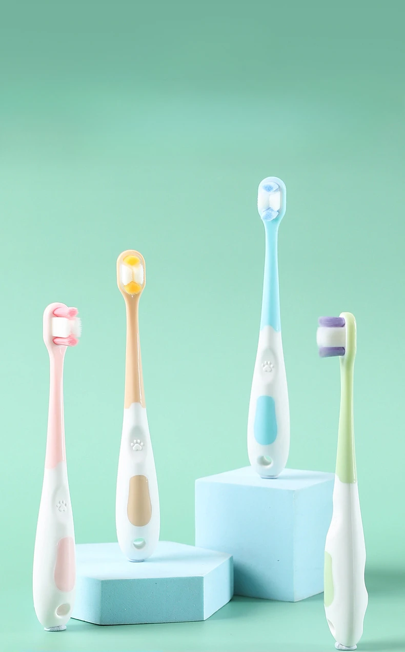 2-3-12 Years Old Children Super Soft Bristles Toothbrush Kids 360°Clean Tooth Teeth Gum Care Cartoon Handle Newborn Healthy Baby