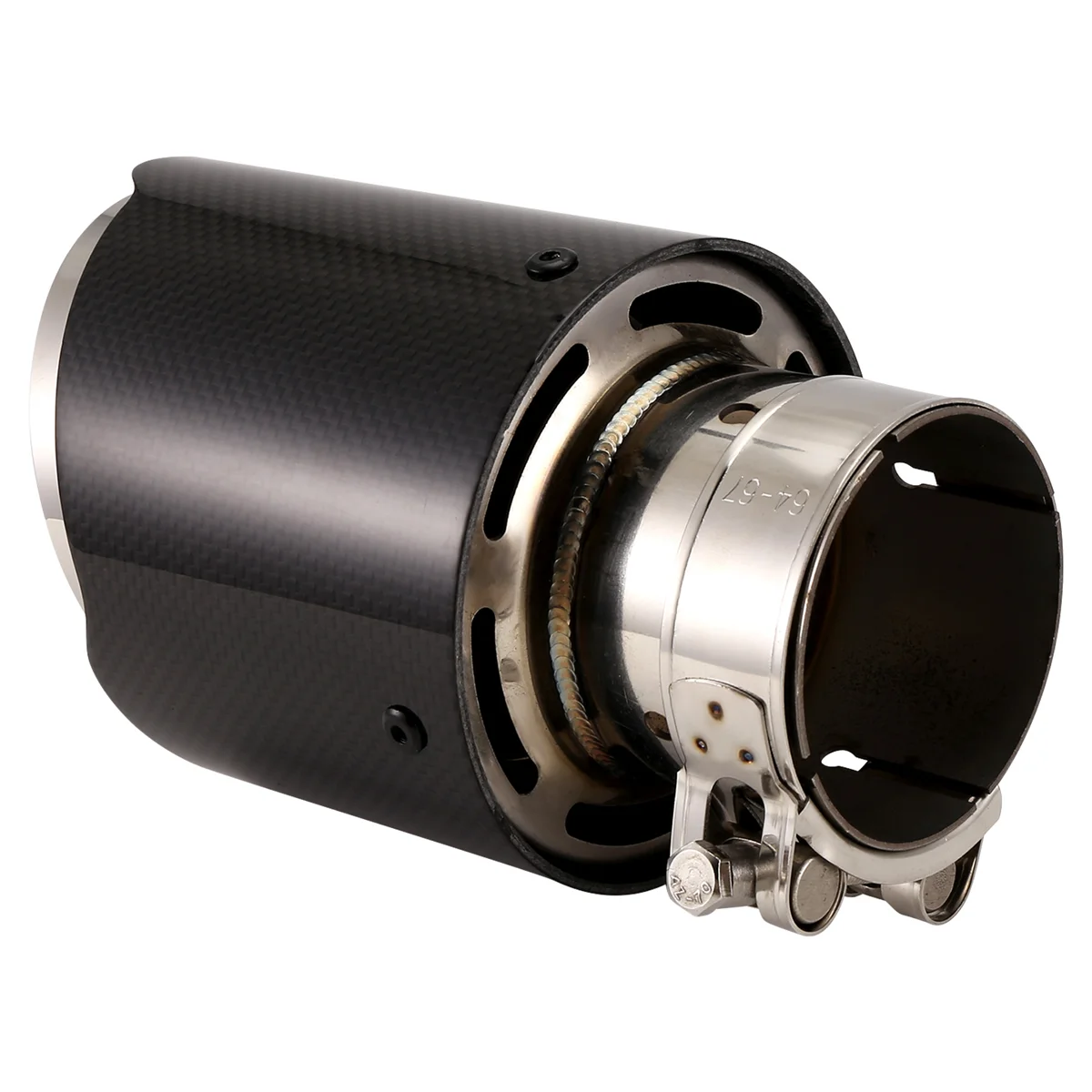 

Яркий автомобильный выхлопной наконечник из углеродного волокна 63-101 мм, универсальная модификация выхлопной трубы автомобиля, зажим для хвостовой горлышки, хвостовая труба