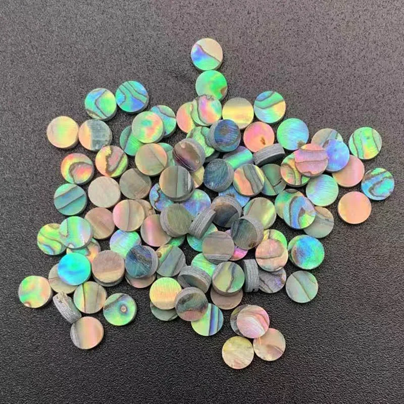 100pcs 2/3/4/5/6*2mm Abalone Shell Guitar Fretboard Dots Colorful Abalone White Plastic Rosewood Inlay Dot Guitar Accessories