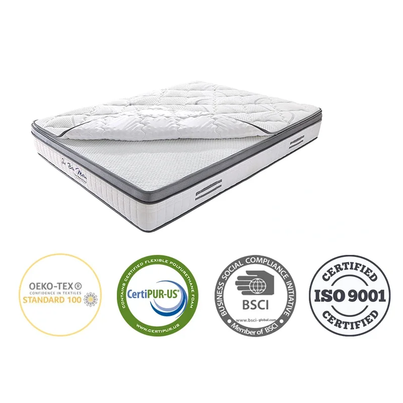 12 Inch Box Top king queen size natural latex Roll up pocket Spring memory foam cooling hotel bed Mattress in box