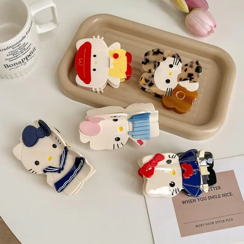 Kawaii sanrio שלום חתלתול קליפ שיער נשים בנות ברורט סרטה כרישים קליפ סרטנים