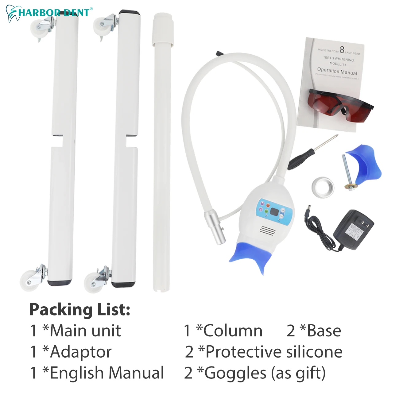 Dental Laboratory Equipment Tooth Whitening Lamp 8 LED 1 Color/3 Color Light Bulb Dentistry Cart Bleaching Accelerator