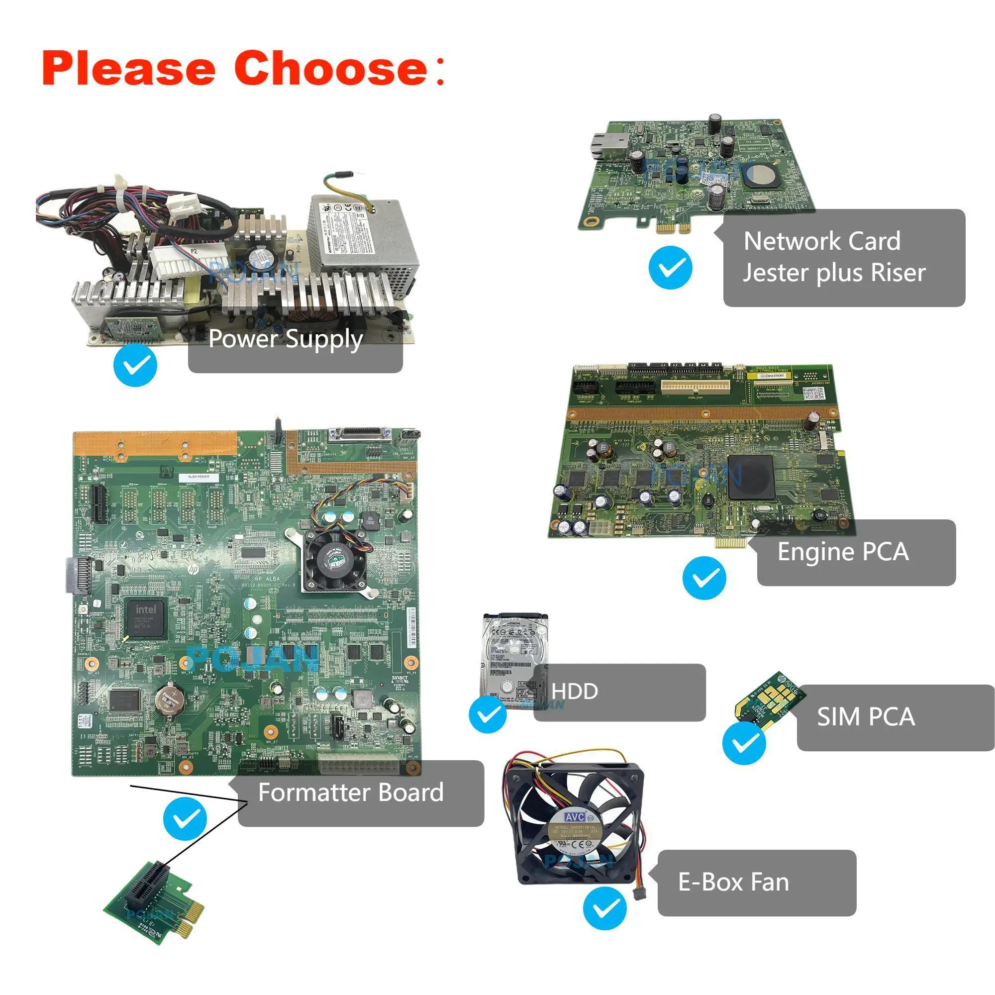 CR357-67051 Formatter Or CR357-67049 Engine PCA Or Power Or SIM PCA Or HDD For Designjet T920 T930 T1500 T1530