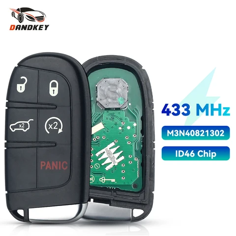 Dandkey дистанционный ключ для Jeep Renegade Grand Cherokee Ram Compass Patriot Wrangler 2014 2015 2016 2017 2018 M3N40821302 433 МГц