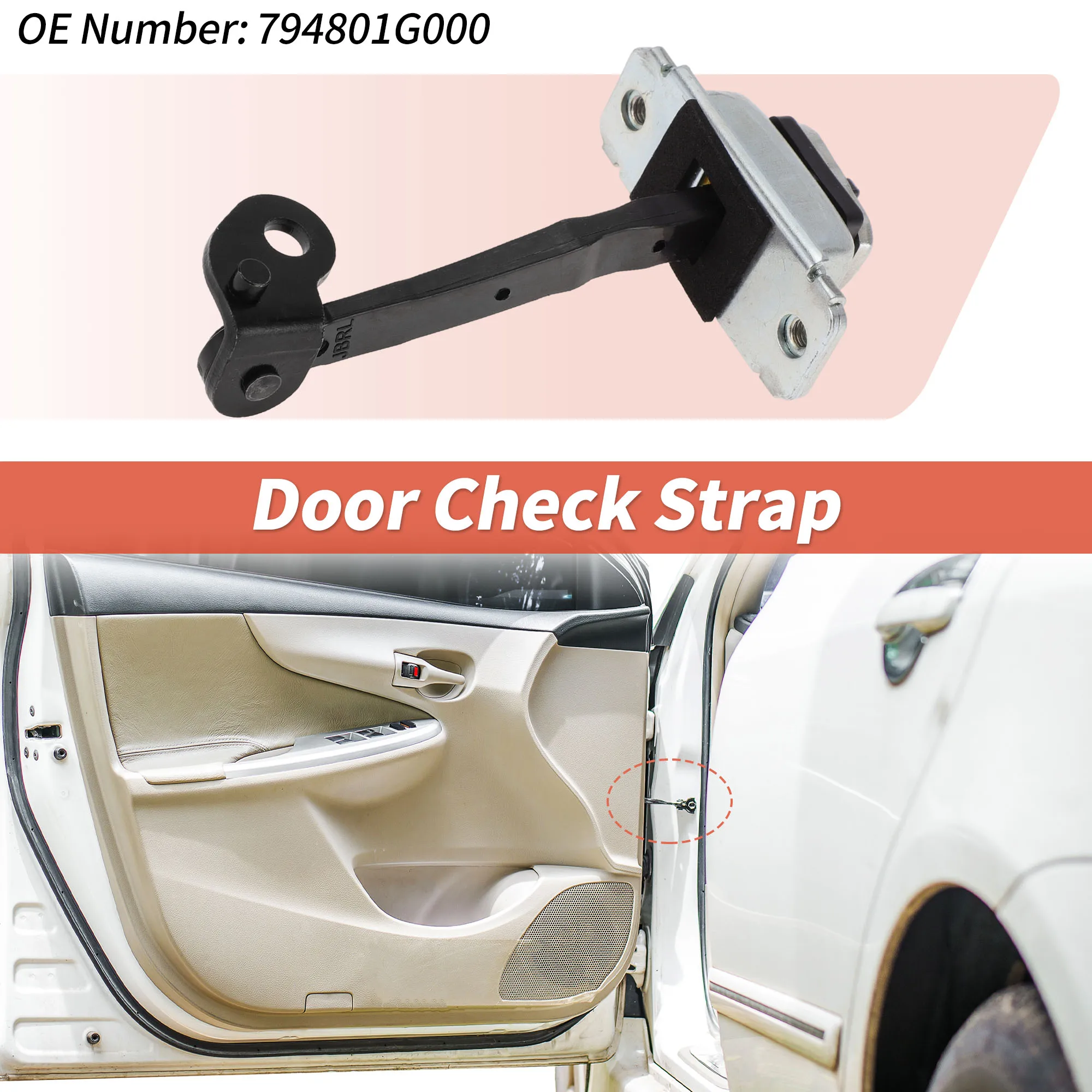 

UXCELL No.794801G000 Rear Left Door Check Strap for Hyundai Accent 2006-2011 1 pcs