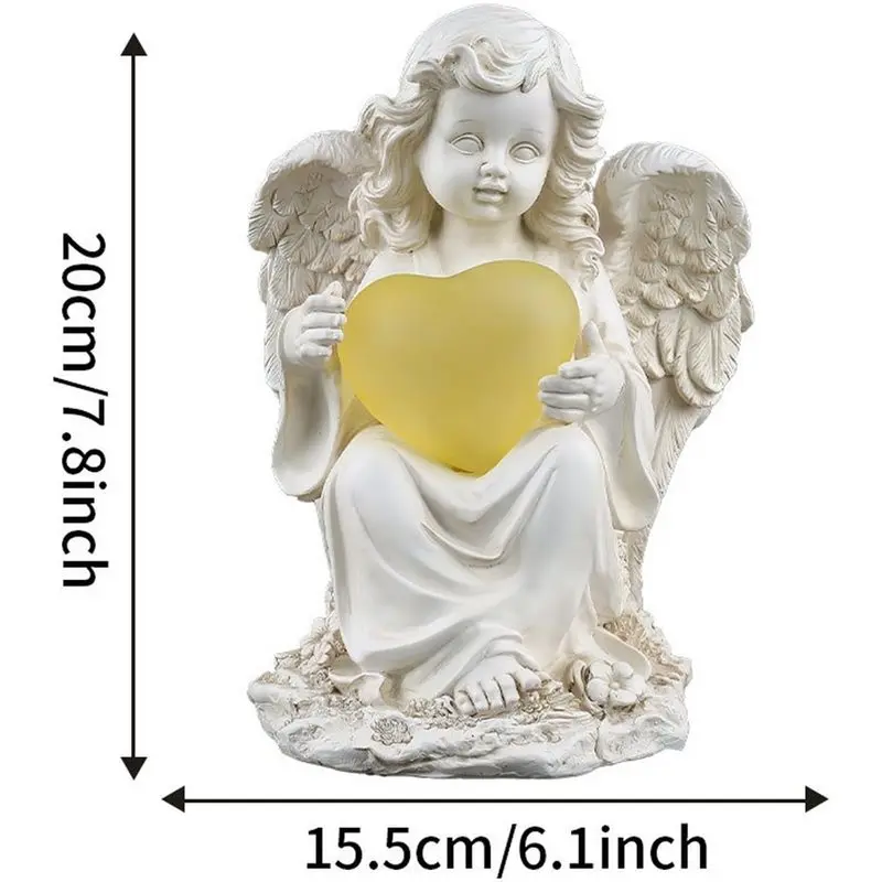 B97A-Solar Garden Outdoor Statues Lights Solar Garden Angel Statue For Angels Memorial Or Cemetery Use