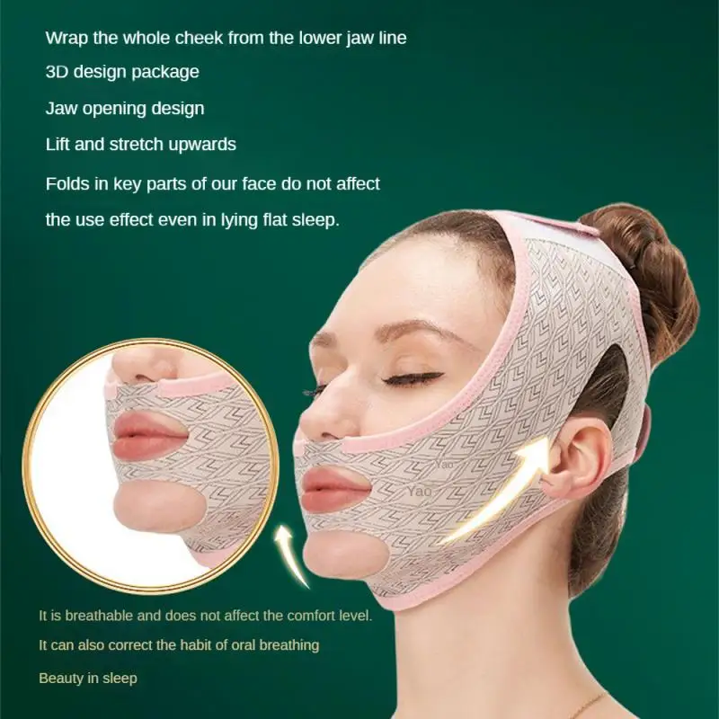 1 ~ 10 Stuks Gezicht Afslankende Bandage V-Lijn Wang Kin Nek Shaper Massage Riem Riem Relax Lift Up Masker Schoonheid Gezicht Beeldhouwen Slaap