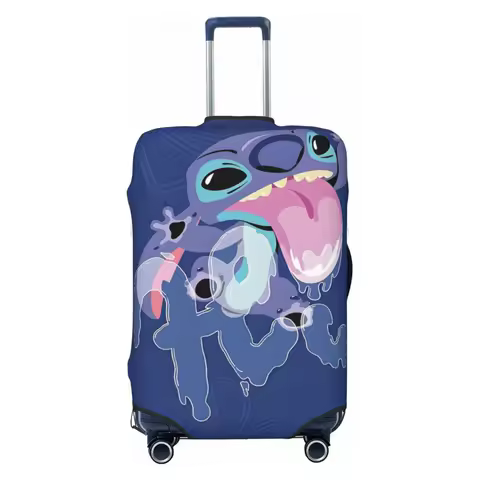 Custom Stitch Animes Funny Travel Luggage Cover Dust Proof Manga Suitcase Cover Protector Fit 18-32 Inch