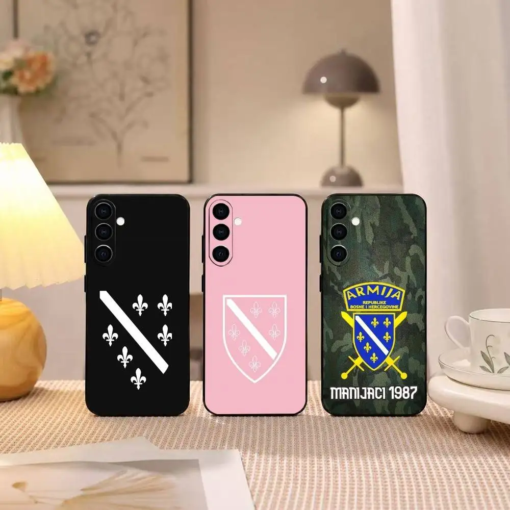 Bosnia and Herzegovina Coat of arms  Phone Case For Samsung Galaxy A73,A72,A71,A70,A53,A52,A51,Soft Silicone Black Cover