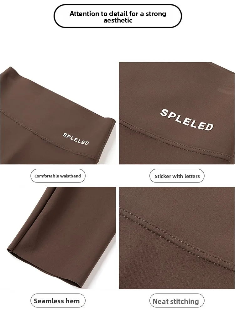 ارتفاع الخصر Fitn اليوغا السراويل النسائية الصيف جديد Spor arkskin بنطلون عادية خمسة أرباع طول مزيج النايلون دنة