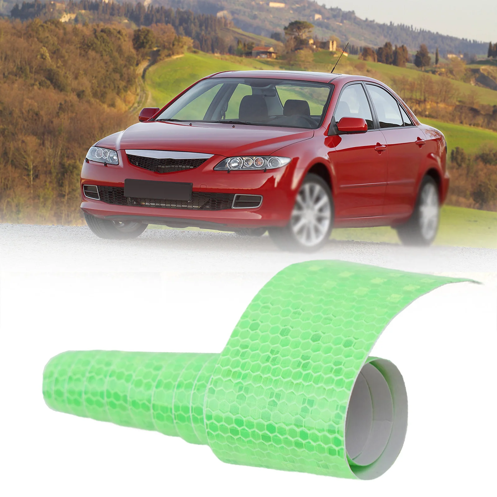 자동차 테이프 스트립 스티커, 빛 반사 스티커, 반사 필름 스티커, 반사 빛 보호 스티커, 100cm X 5cm