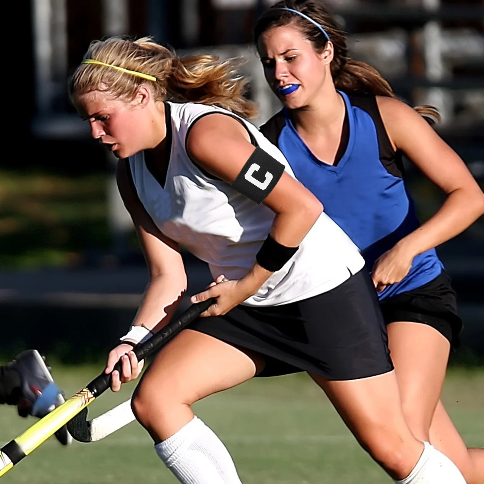 

3Pcs Football Captain Armbands Elastic Adjustable Bright Color Leader Bands for Soccer Football Rugby Basketball Sports