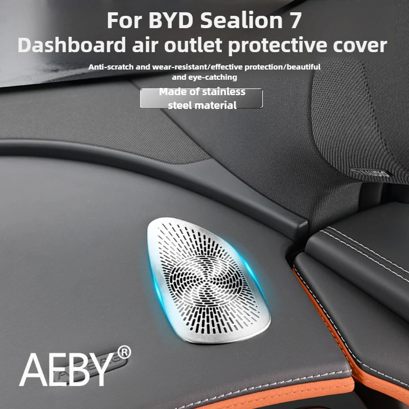 

AEBY For BYD Sealion 7 Dashboard Air Vent Cover, Center Console AC Vent Grille, Air Conditioner Outlet Trim Interior Accessories