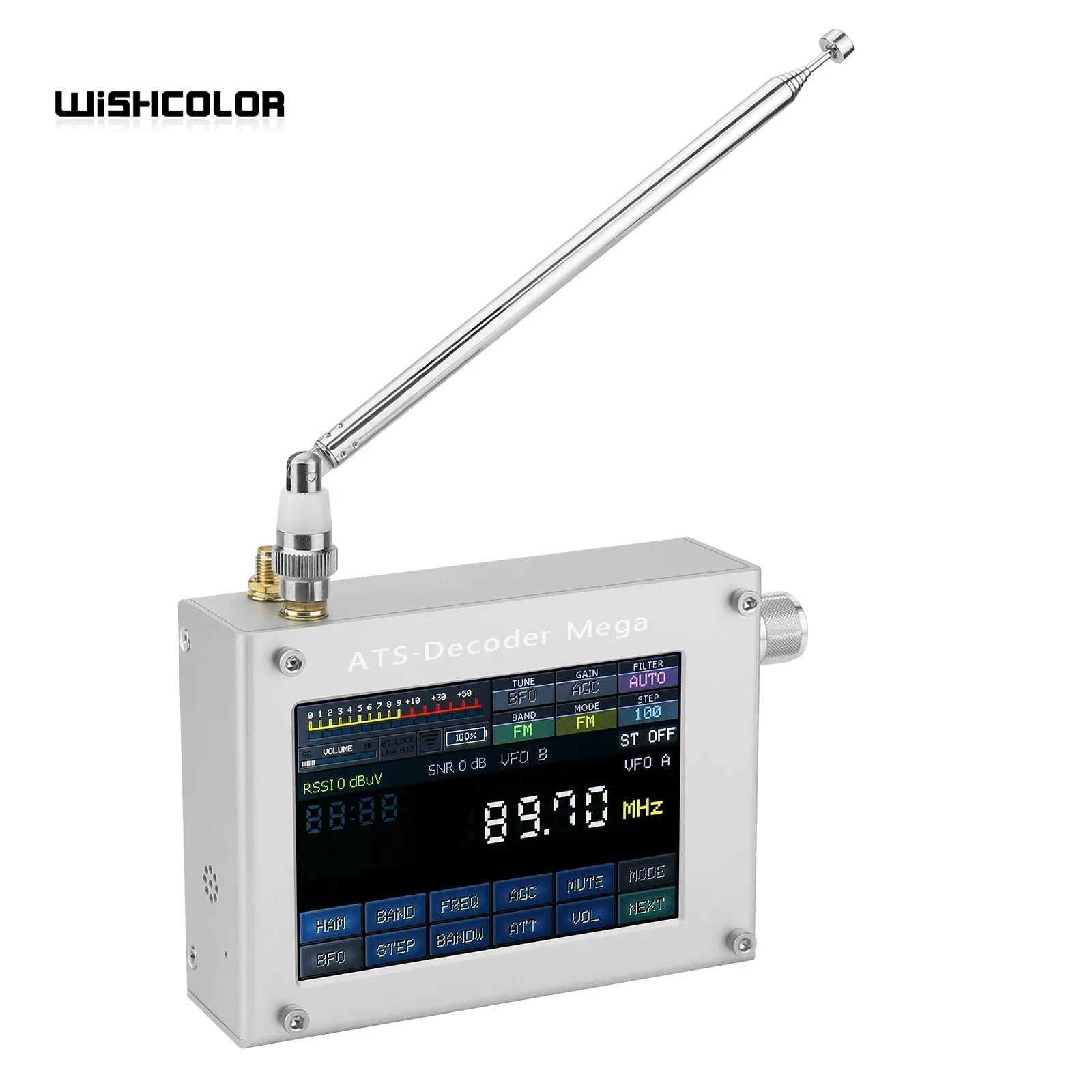 HAMGEEK ATS-Decoder Mega SDR Radio AM FM SYNC SSB CW DIGI Penerima Versi Upgrade dari ATS25 max-Decoder dengan Layar Warna 4"