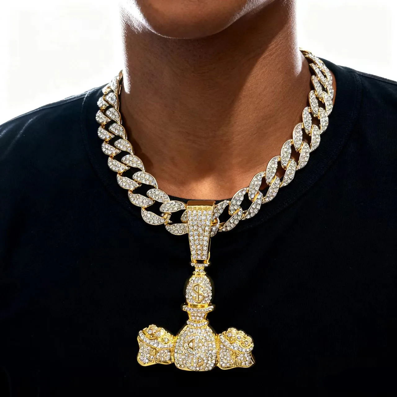 DIY accessories Hiphop street fashion new money bag pendant hip hop rap men's personality versatile jewelry manufacturer customi
