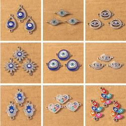 10pcs Chic Crystal Turkey Lucky Evil Eye Charms Pendants for Making Earrings Necklace Bracelet DIY Jewelry Accessories Supplies