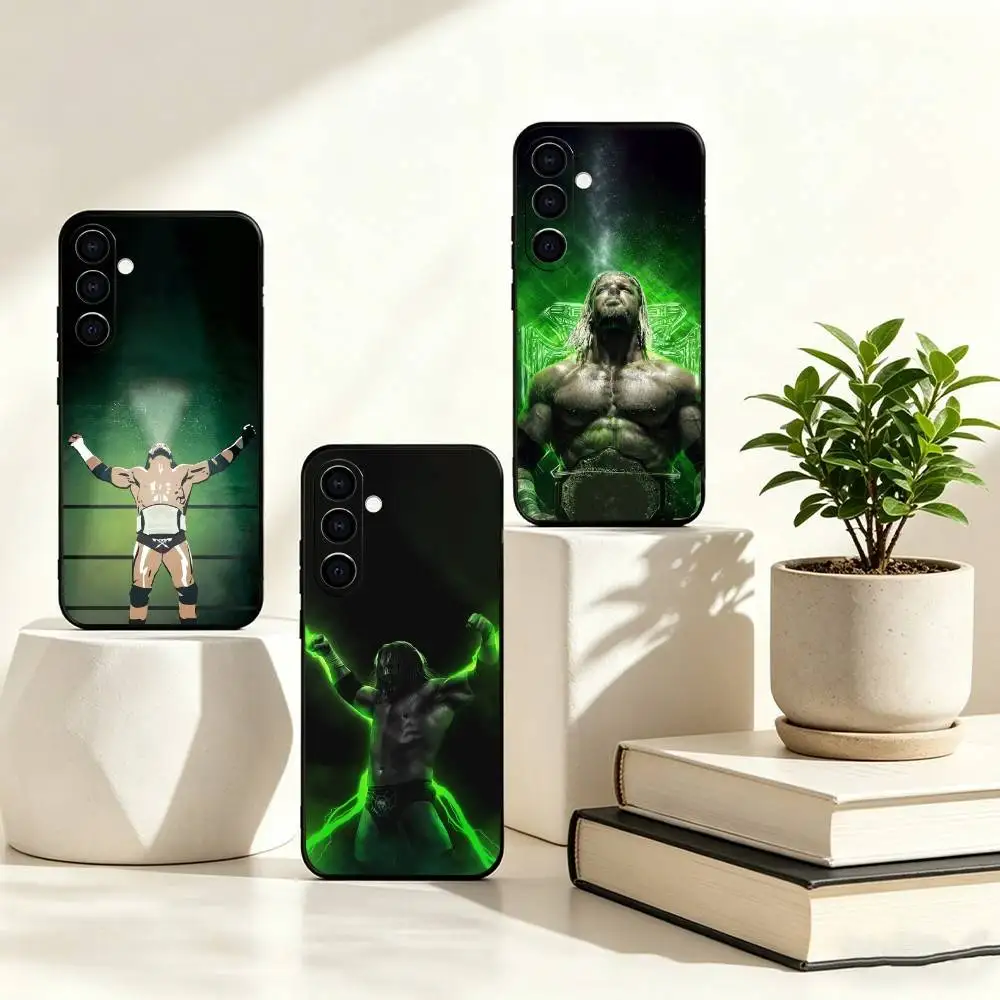 

W-Wrestler T-Triple H Phone Case Black Silicone Soft For Samsung Galaxy A73,A72,A71,A70,A53,A52,A51