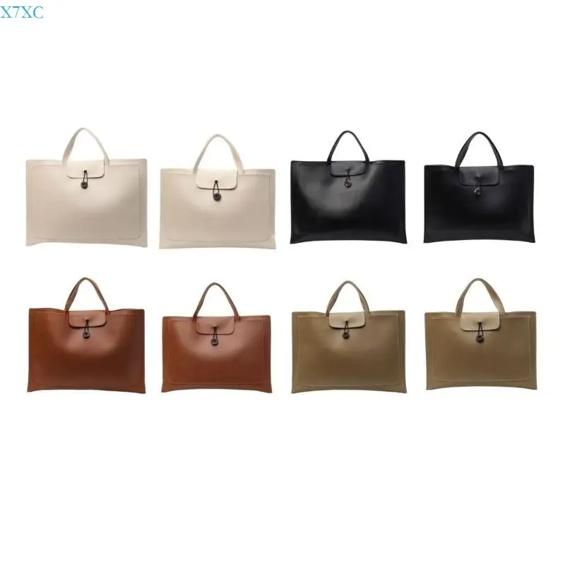 X7XC Practical PU Computer Bag Laptop Bag PC Carrying Case Large Capacity Tote Bag Laptop Briefcases for Men and Women