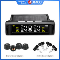Car Tire Pressure Monitoring System TPMS Solar Charging Auto Alarm System HD Digital LCD Display Wireless With 4 Sensor