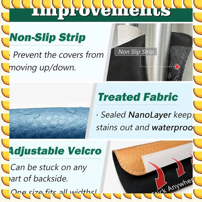 

BAAU Refrigerator Door Handle Covers Dishwasher Handle Protector Keep Your Kitchen Clean Non Slip Fridge Handle Cover Gray