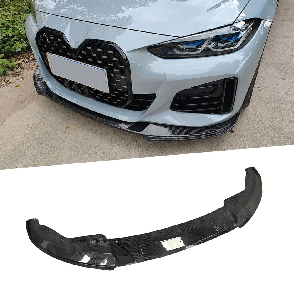

Передняя губа из углеродного волокна для BMW 4 серии G26 425i M Sport 2020+, передний бампер, спойлер, сплиттер, чехлы, Стайлинг автомобиля