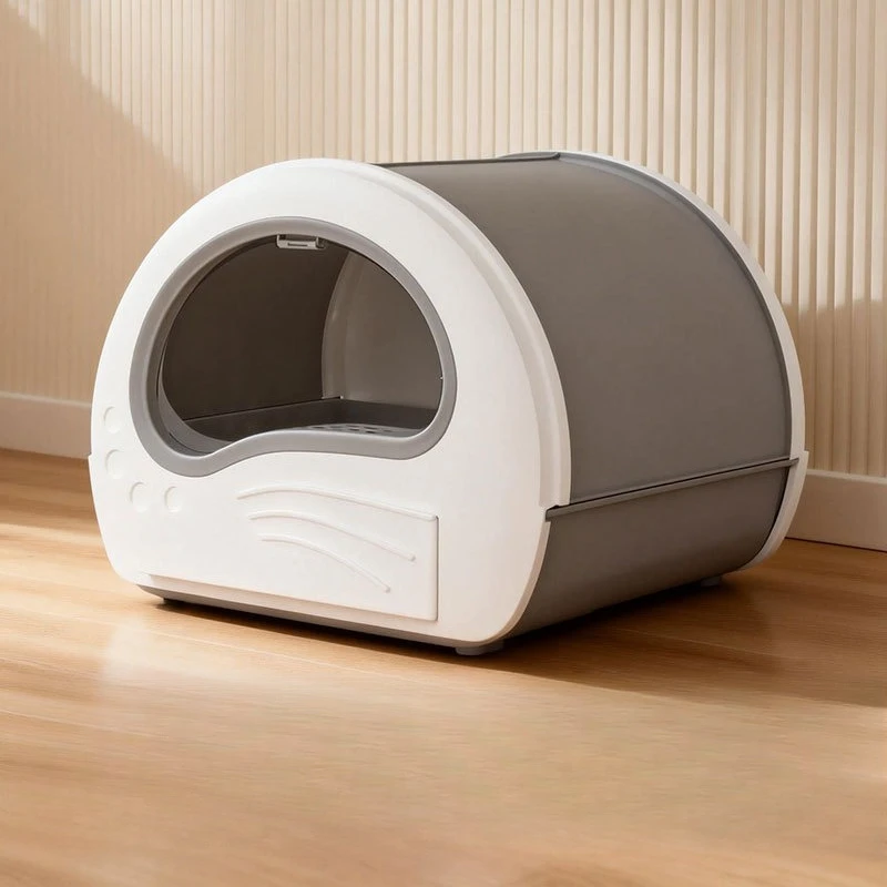 Caja de arena para gatos en forma de bola anti-salpicaduras y olores