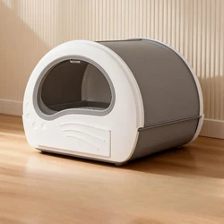 Caja de arena para gatos en forma de bola anti-salpicaduras y olores