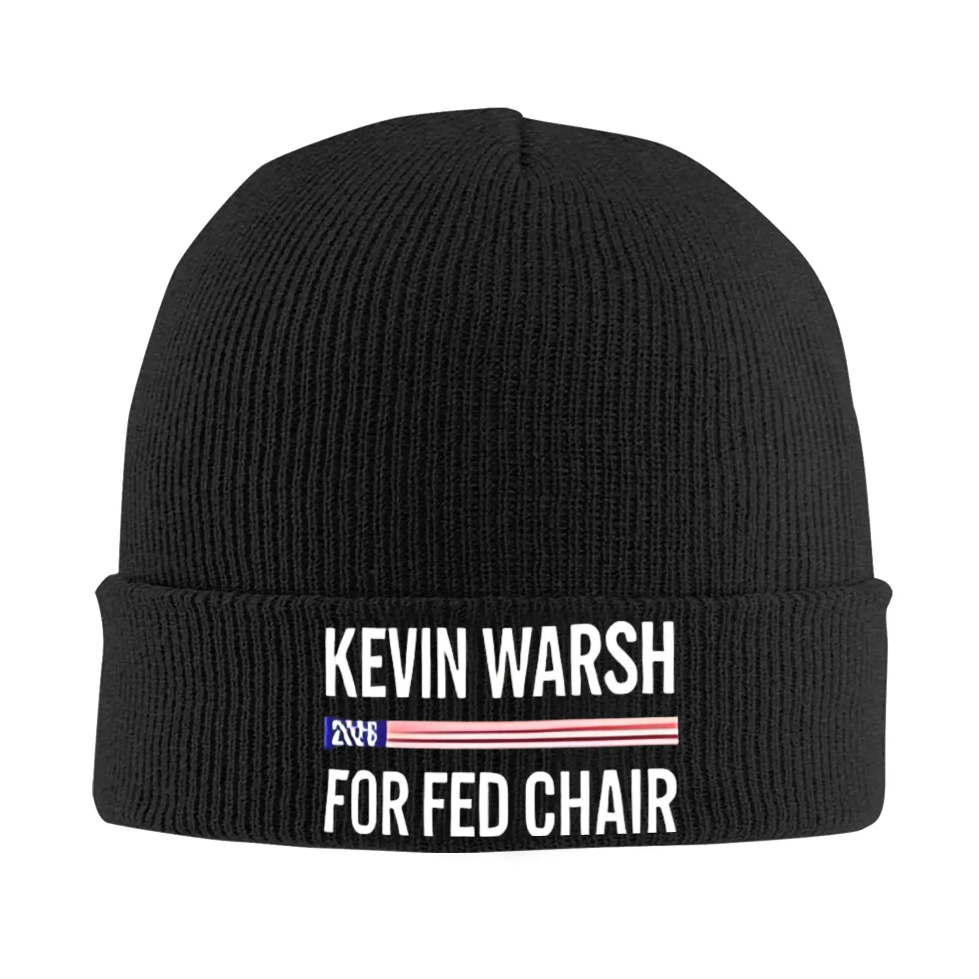 Kevin Warsh 2026 Knitted Hat  Trendy Caps Men Women Unisex Outdoor Sport Beanie Hats Winter Printed Elastic Bonnet Hats