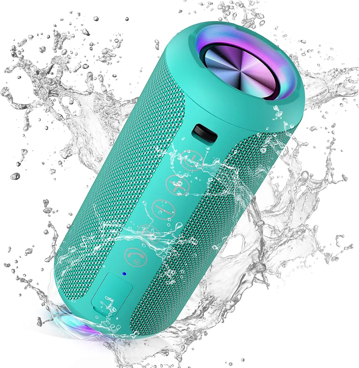 Ortizan X10 Tragbarer Bluetooth-Lautsprecher, IPX7 Wasserdicht, Kabellos, Kräftiger Klang und Tiefer Bass, TWS-Kopplung, 30 Stunden Spielzeit, für Zuhause/Party/Outdoor/Strand