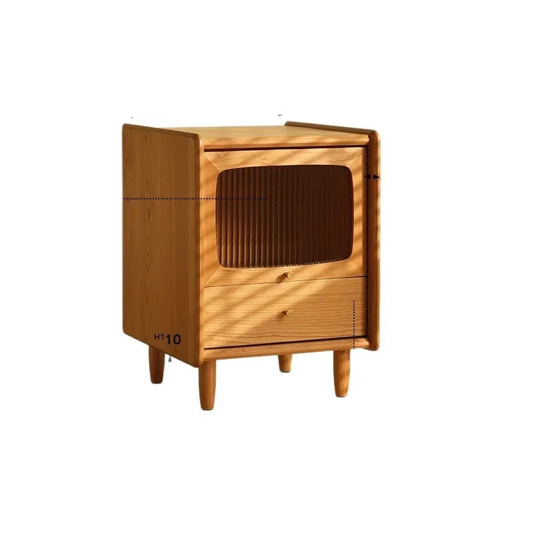 #For Solid wood bedside table ultra-narrow small size cherry wood Nordic Japanese simple small extremely narrow