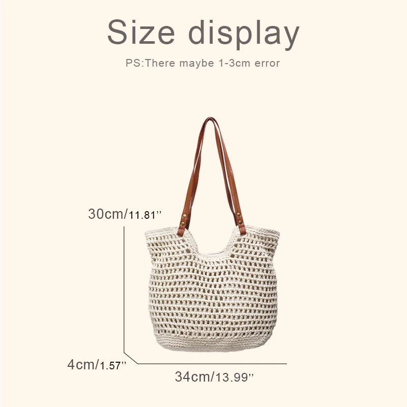 Bolsos de mano de playa para mujer Bolsos y monederos de diseñador de lujo 2024 Nuevo en cuerda de poliéster tejido Ahueca hacia fuera la decoración Asa superior Bolso de hombro de tela para las axilas alta calidad