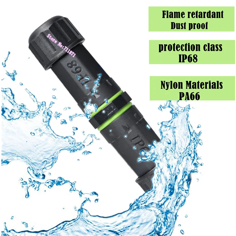 2 3 4 5 دبوس صندوق وصلات مقاوم للماء كابل كهربائي خط محول موصل لحام مقاوم للماء تمديد الحبل محول جاك