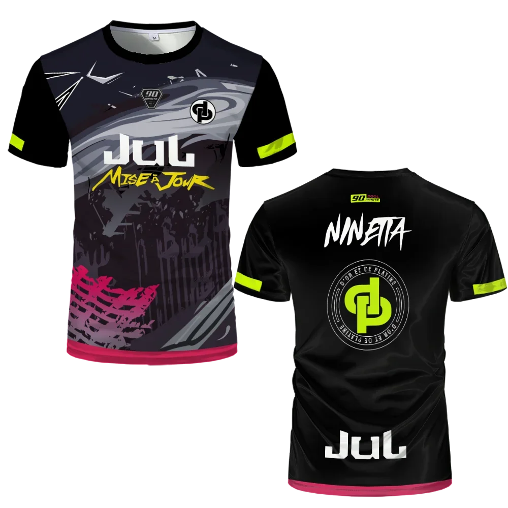 Camiseta de fútbol de la serie MM9 JUL de 90 minutos, camiseta de secado rápido para deportes al aire libre de verano para hombre, camiseta de entrenamiento físico de gran tamaño