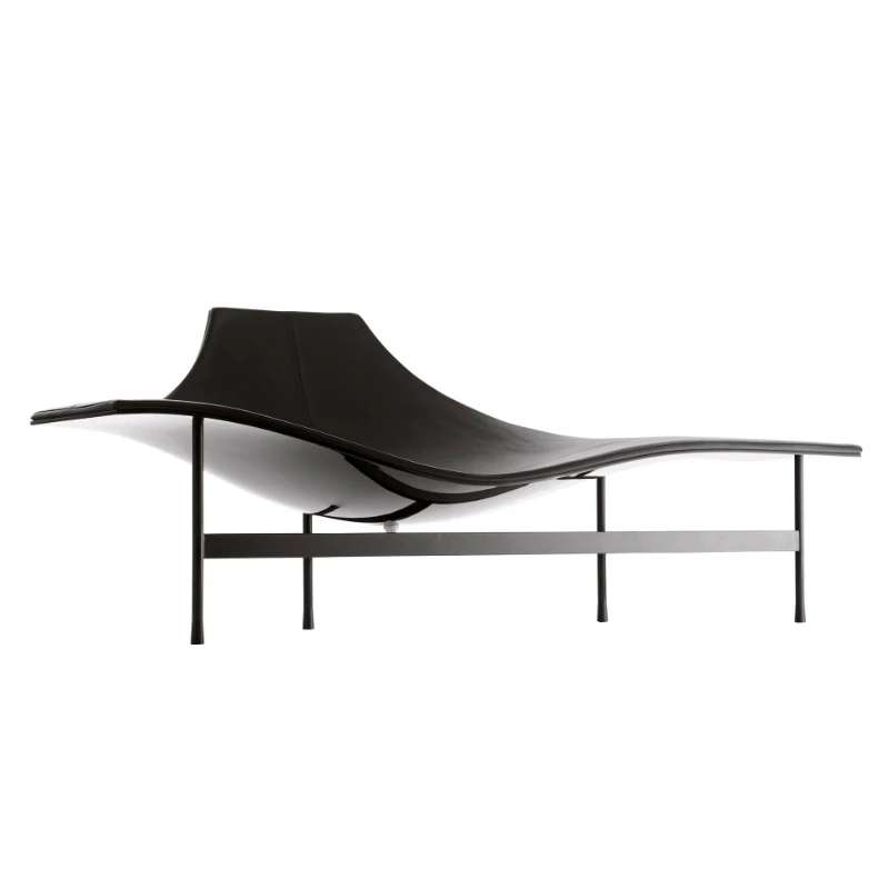 

Light luxury high-end special-shaped villa apartment living room leather sofa designer single chair single casual