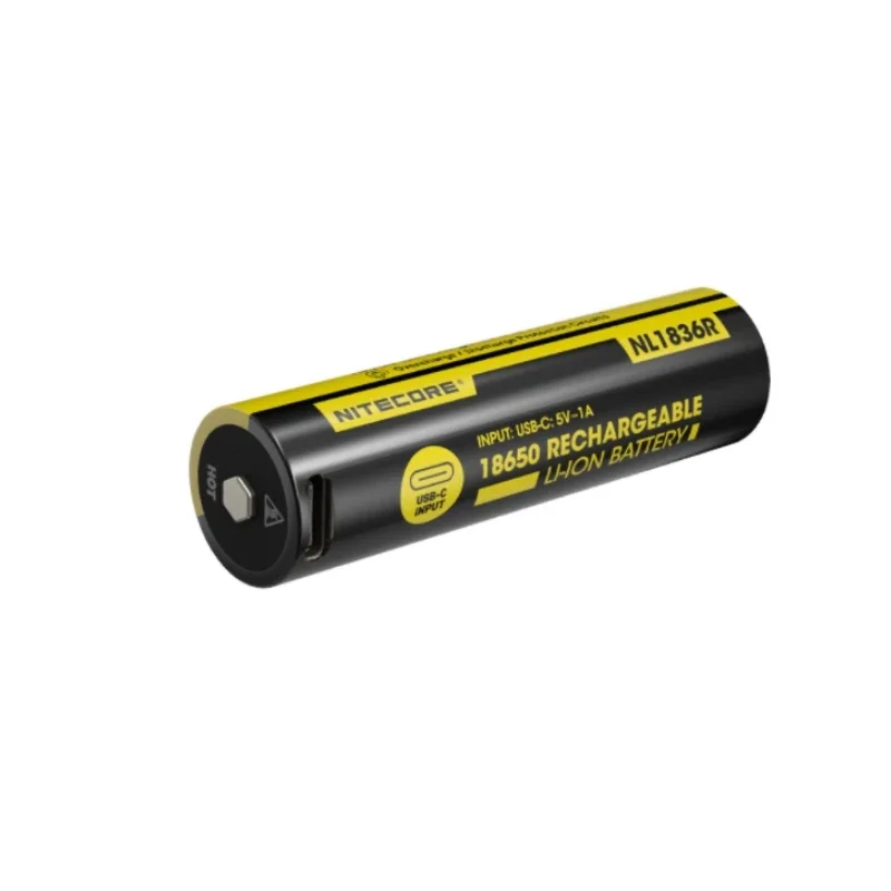 NITECORE NL1836R 3600mAh USB-C Rechargeable Li-ion Battery 18650 by CE certified