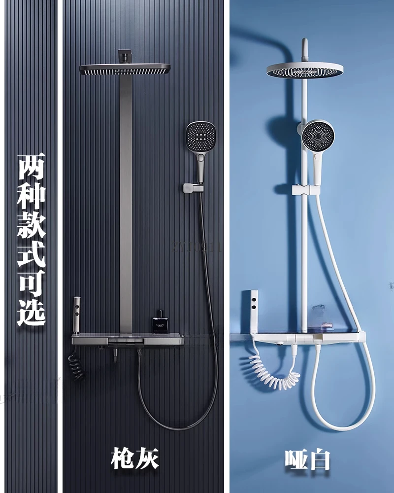 Set Pancuran Termostatik Rak Kamar Mandi Pancuran Pistol Semprot Pancuran Digital