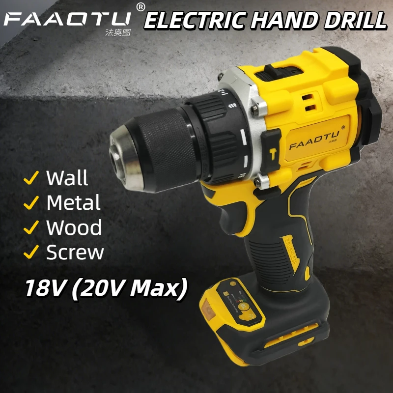 FAAOTU 805 Brushless Cordless Drill, Heavy-Duty Power,Same Reliability as DW for All Projects Suitable for DW battery NO battery