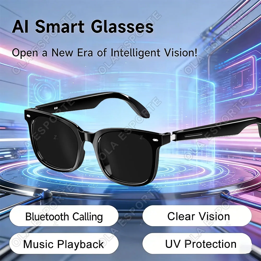 

Новые умные очки 2026 года с ИИ: солнцезащитные, с Bluetooth-звонками, музыкальным плеером, управлением камерой и защитой от УФ-излучения для мужчин и женщин